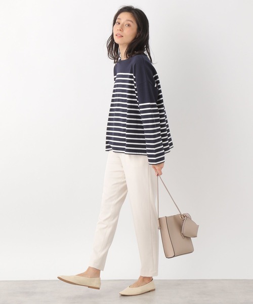 LEPSIM（レプシィム）の「【選べる丈シリーズ】パネルカラーボーダーTシャツ　259153（Tシャツ/カットソー・レディース・ネイビー/オフホワイト/ピンク/イエロー・FREE/TALL）」の15枚目の写真