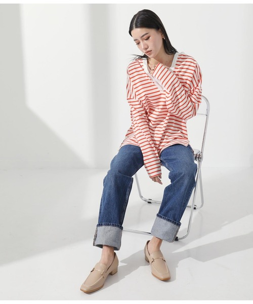 Settimissimo（セッティミッシモ）の「ビット付きステッチデザインローファー（ローファー・レディース・ブラック/ベージュ・S/M/L）」の9枚目の写真