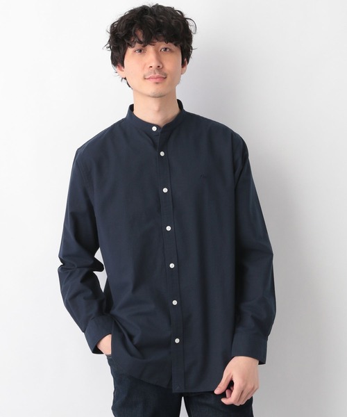 GLOBAL WORK（グローバルワーク）の「OXフォードバンドカラー/258155（シャツ/ブラウス・メンズ・グレー系その他4/ホワイト/ライトブルー/ネイビー/ブルー/ベージュ・MEDIUM/SMALL/X-LARGE/LARGE）」の5枚目の写真