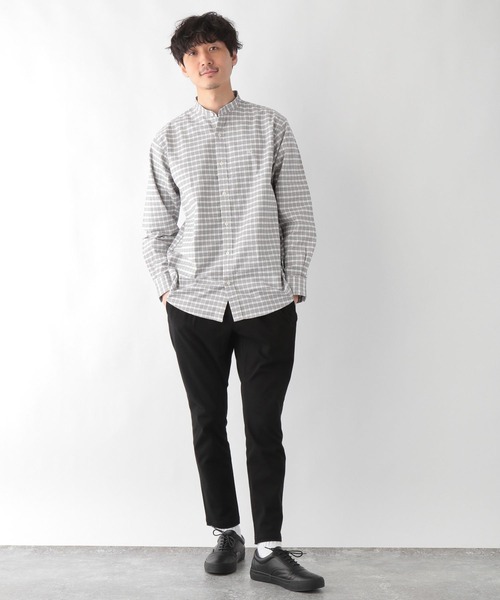 GLOBAL WORK（グローバルワーク）の「OXフォードバンドカラー/258155（シャツ/ブラウス・メンズ・グレー系その他4/ホワイト/ライトブルー/ネイビー/ブルー/ベージュ・MEDIUM/SMALL/X-LARGE/LARGE）」の17枚目の写真