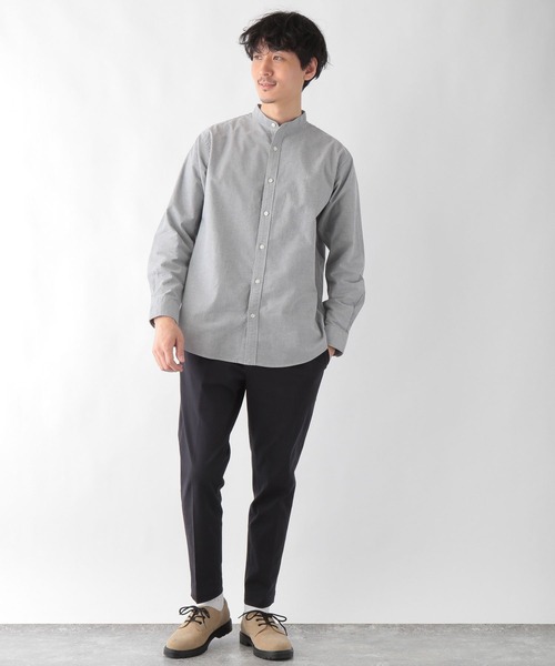 GLOBAL WORK（グローバルワーク）の「OXフォードバンドカラー/258155（シャツ/ブラウス・メンズ・グレー系その他4/ホワイト/ライトブルー/ネイビー/ブルー/ベージュ・MEDIUM/SMALL/X-LARGE/LARGE）」の18枚目の写真