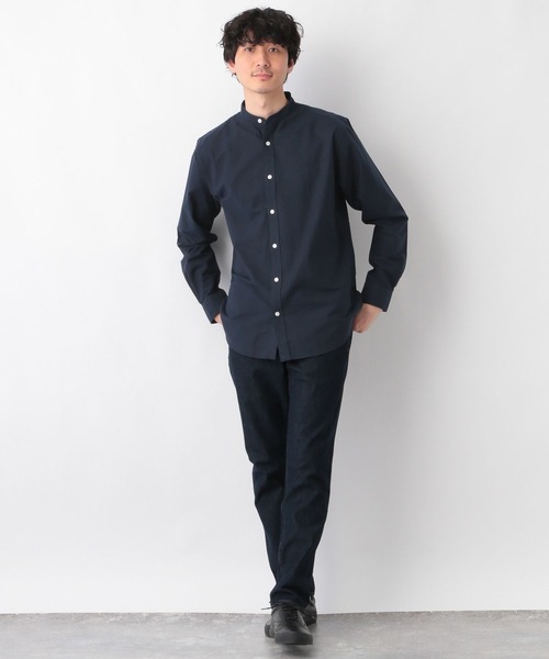 GLOBAL WORK（グローバルワーク）の「OXフォードバンドカラー/258155（シャツ/ブラウス・メンズ・グレー系その他4/ホワイト/ライトブルー/ネイビー/ブルー/ベージュ・MEDIUM/SMALL/X-LARGE/LARGE）」の14枚目の写真