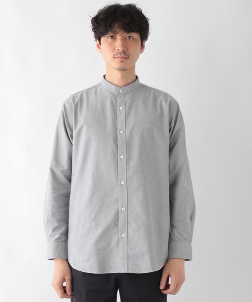 GLOBAL WORK（グローバルワーク）の「OXフォードバンドカラー/258155（シャツ/ブラウス・メンズ・グレー系その他4/ホワイト/ライトブルー/ネイビー/ブルー/ベージュ・MEDIUM/SMALL/X-LARGE/LARGE）」の19枚目の写真