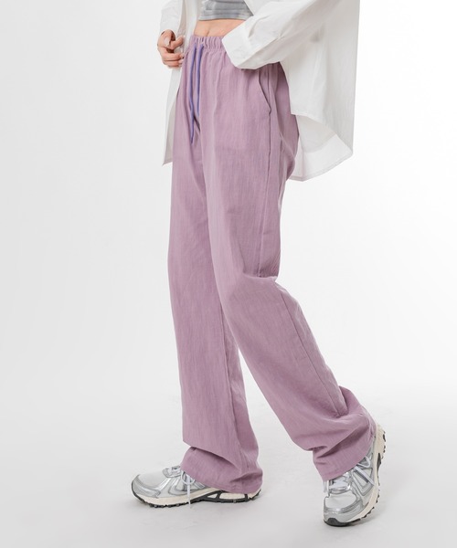 FOLLOWIN（フォロウィン）の「【UNISEX】リネン100%ウォッシングパンツ（その他パンツ・レディース・ブラック/ベージュ/パープル/ネイビー/アイボリー・FREE）」の5枚目の写真