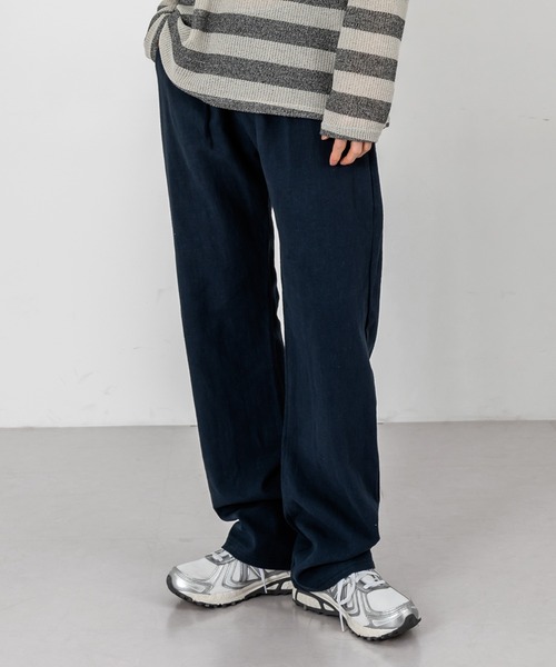 FOLLOWIN（フォロウィン）の「【UNISEX】リネン100%ウォッシングパンツ（その他パンツ・レディース・ブラック/ベージュ/パープル/ネイビー/アイボリー・FREE）」の4枚目の写真