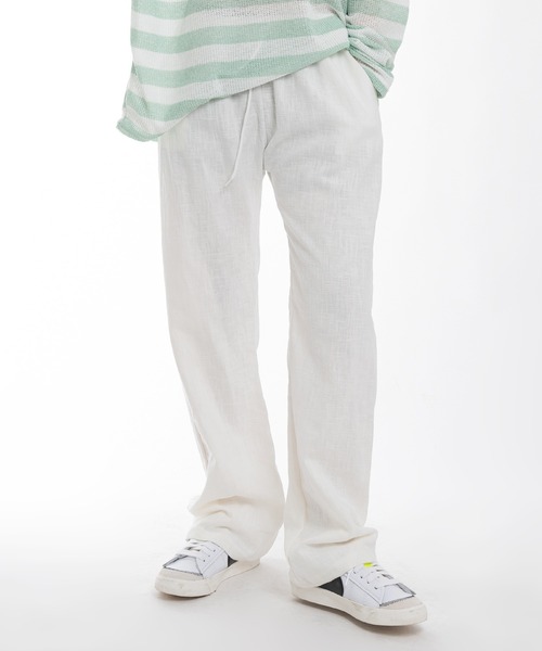 FOLLOWIN（フォロウィン）の「【UNISEX】リネン100%ウォッシングパンツ（その他パンツ・レディース・ブラック/ベージュ/パープル/ネイビー/アイボリー・FREE）」の22枚目の写真