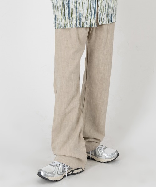 FOLLOWIN（フォロウィン）の「【UNISEX】リネン100%ウォッシングパンツ（その他パンツ・レディース・ブラック/ベージュ/パープル/ネイビー/アイボリー・FREE）」の8枚目の写真