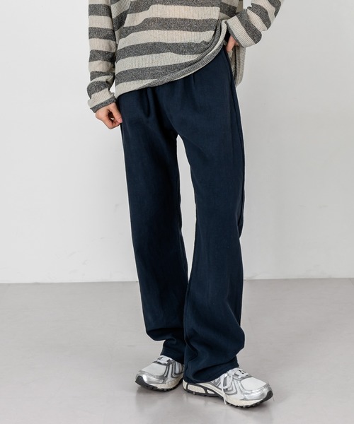 FOLLOWIN（フォロウィン）の「【UNISEX】リネン100%ウォッシングパンツ（その他パンツ・レディース・ブラック/ベージュ/パープル/ネイビー/アイボリー・FREE）」の14枚目の写真