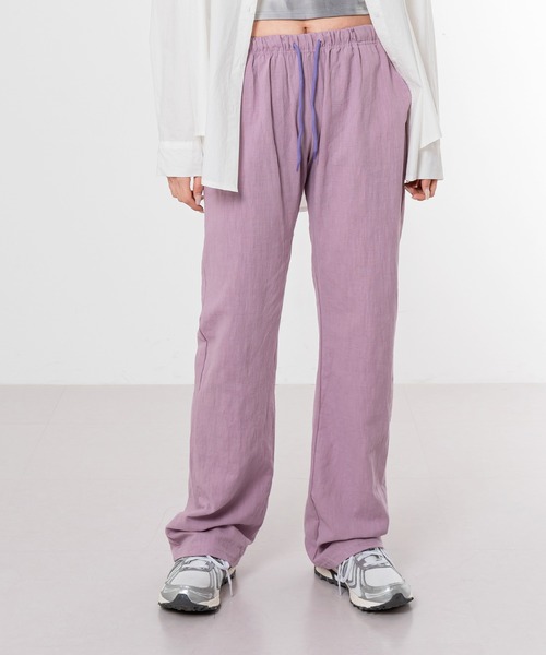 FOLLOWIN（フォロウィン）の「【UNISEX】リネン100%ウォッシングパンツ（その他パンツ・レディース・ブラック/ベージュ/パープル/ネイビー/アイボリー・FREE）」の15枚目の写真