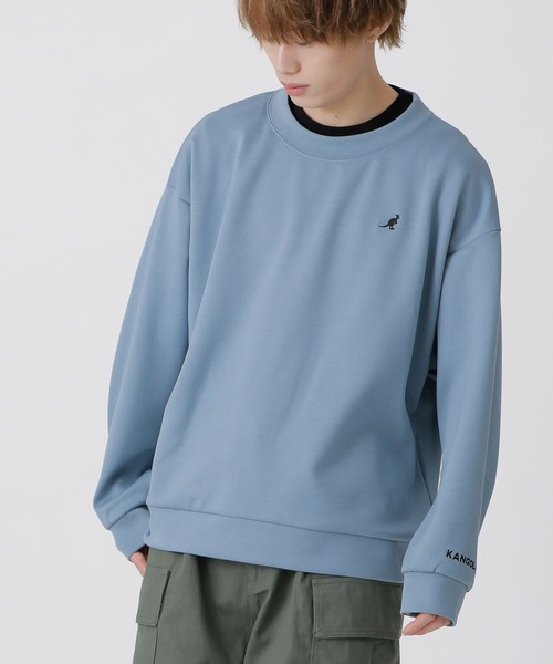 KANGOL(カンゴール)の「ユニセックス KANGOL × A.S.M コラボ ダンボールポンチ ジャージ / オーバーサイズ ルーズ トレーナー ロンT(Tシャツ/カットソー・メンズ・ホワイト/ブラック/サックスブルー/ライトベージュ・48/50)」の4枚目の写真