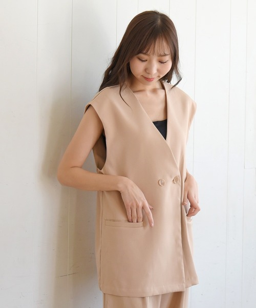 sango（sango）の「フレンチダブルボタンベストジャケット（ベスト・レディース・イエロー/ベージュ/アイボリー・FREE）」の20枚目の写真