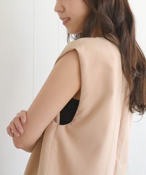 sango（sango）の「フレンチダブルボタンベストジャケット（ベスト・レディース・イエロー/ベージュ/アイボリー・FREE）」の8枚目の写真