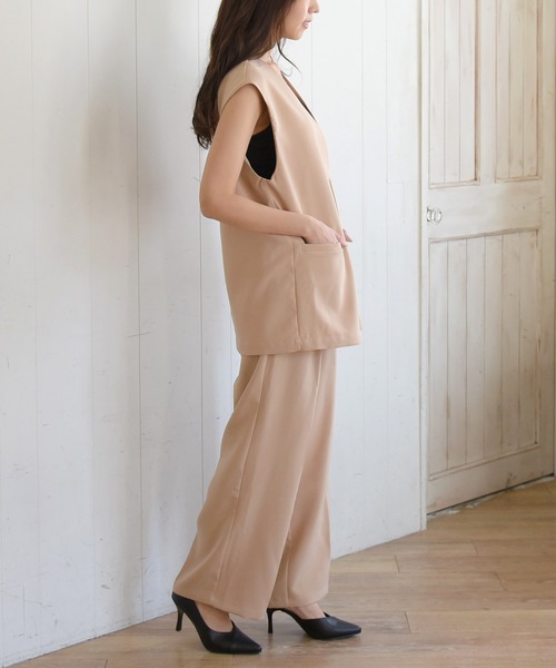 sango（sango）の「フレンチダブルボタンベストジャケット（ベスト・レディース・イエロー/ベージュ/アイボリー・FREE）」の13枚目の写真