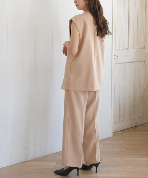 sango（sango）の「フレンチダブルボタンベストジャケット（ベスト・レディース・イエロー/ベージュ/アイボリー・FREE）」の9枚目の写真