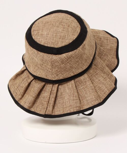 N.（N. Natural Beauty Basic）（エヌエヌナチュラルビューティーベーシック）の「プリーツハット（ハット・レディース・ベージュ・FREE）」の2枚目の写真