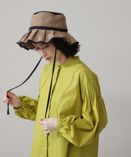 N.（N. Natural Beauty Basic）（エヌエヌナチュラルビューティーベーシック）の「プリーツハット（ハット・レディース・ベージュ・FREE）」の3枚目の写真