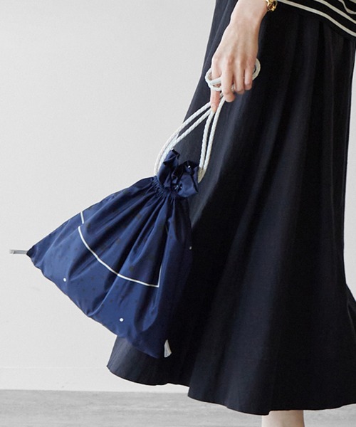 manipuri(マニプリ)の「別注【MANIPURI/マニプリ】キンチャクBAG SPECIAL:バッグ(ショルダーバッグ・レディース・ネイビー・FREE)」の1枚目の写真