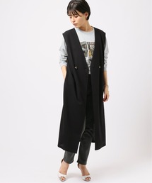 B.C STOCK | カットジョーゼットロングジレ◆(ベスト)