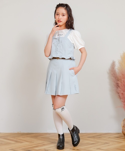 PINKHUNT ベルト付きプリーツスカート 6852K (トップス別売)（スカート