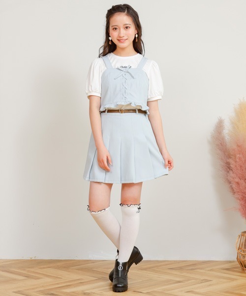 セール】PINKHUNT ベルト付きプリーツスカート 6852K (トップス別売