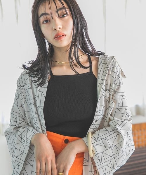 JEANASIS（ジーナシス）の「12Gレーヨンナイロンアメスリキャミ/277878（キャミソール・レディース・ホワイト/オレンジ/ブラック・FREE）」の15枚目の写真