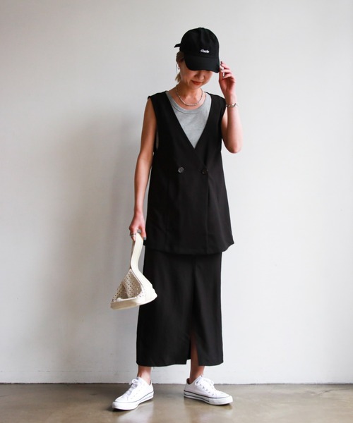 feepur(フェピュール)の「Vネックジレベスト(ベスト・レディース・アイボリー/ブラック/グレー・MEDIUM)」の13枚目の写真