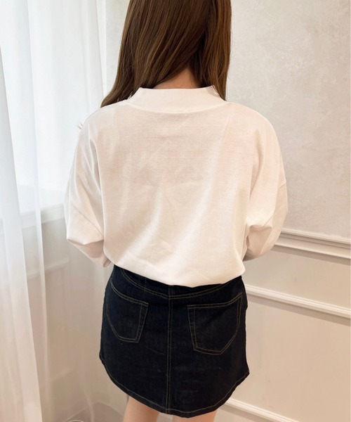 apres jour(アプレジュール)の「モックネックロゴロンT【ZOZOTOWN限定アイテム】(Tシャツ/カットソー・レディース・オフホワイト/ライトブルー/ライトピンク・フリー/X-LARGE)」の12枚目の写真