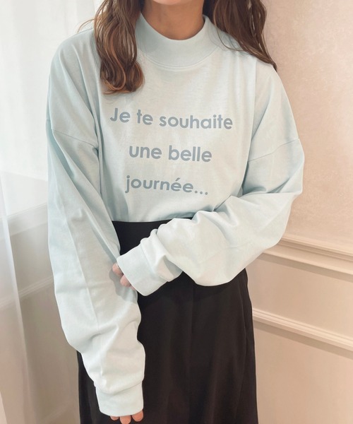 apres jour(アプレジュール)の「モックネックロゴロンT【ZOZOTOWN限定アイテム】(Tシャツ/カットソー・レディース・オフホワイト/ライトブルー/ライトピンク・フリー/X-LARGE)」の16枚目の写真