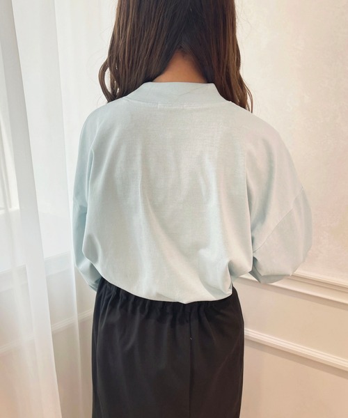 apres jour(アプレジュール)の「モックネックロゴロンT【ZOZOTOWN限定アイテム】(Tシャツ/カットソー・レディース・オフホワイト/ライトブルー/ライトピンク・フリー/X-LARGE)」の10枚目の写真
