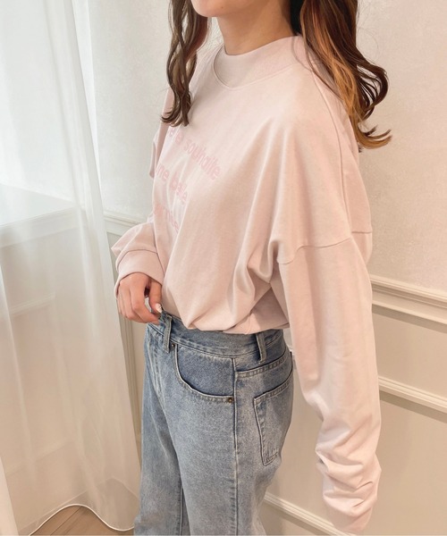 apres jour(アプレジュール)の「モックネックロゴロンT【ZOZOTOWN限定アイテム】(Tシャツ/カットソー・レディース・オフホワイト/ライトブルー/ライトピンク・フリー/X-LARGE)」の17枚目の写真
