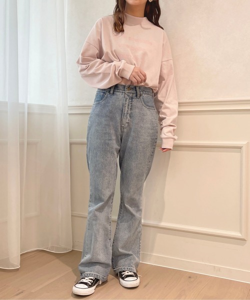 apres jour(アプレジュール)の「モックネックロゴロンT【ZOZOTOWN限定アイテム】(Tシャツ/カットソー・レディース・オフホワイト/ライトブルー/ライトピンク・フリー/X-LARGE)」の11枚目の写真
