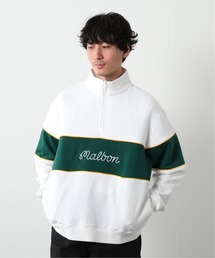【MALBON GOLF／マルボン ゴルフ】1/4ZIP COLLEGEATE スウェット