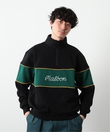 【MALBON GOLF/マルボン ゴルフ】1/4ZIP COLLEGEATE スウェット
