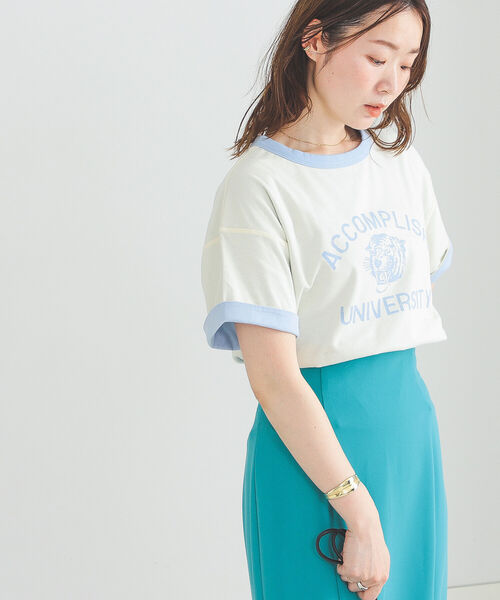 BEAMS HEART（ビームスハート）の「BEAMS HEART / リバーシブル プリントTシャツ（Tシャツ/カットソー・レディース・ネイビー/カーキ/ホワイト系その他5・FREE）」の2枚目の写真