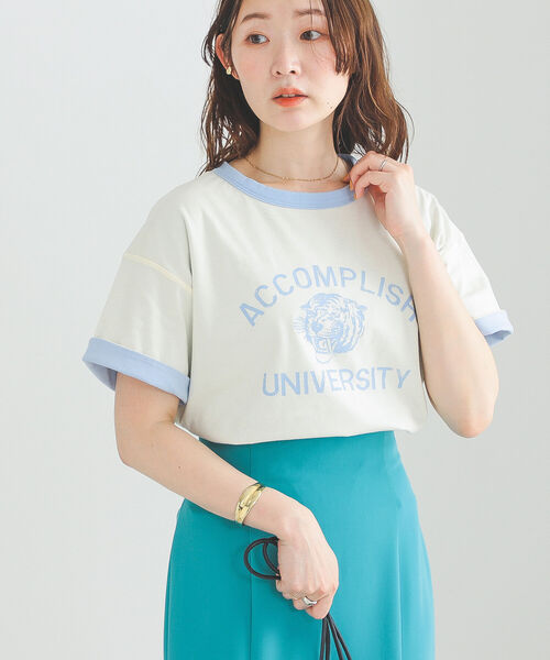 BEAMS HEART（ビームスハート）の「BEAMS HEART / リバーシブル プリントTシャツ（Tシャツ/カットソー・レディース・ネイビー/カーキ/ホワイト系その他5・FREE）」の5枚目の写真