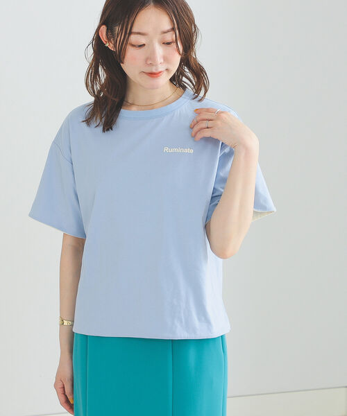 BEAMS HEART（ビームスハート）の「BEAMS HEART / リバーシブル プリントTシャツ（Tシャツ/カットソー・レディース・ネイビー/カーキ/ホワイト系その他5・FREE）」の9枚目の写真