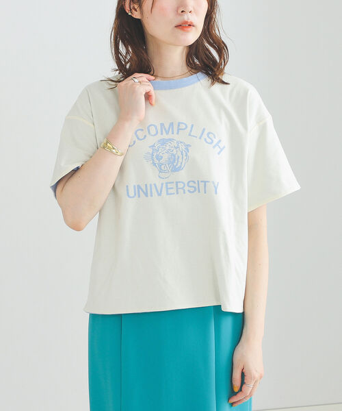 BEAMS HEART（ビームスハート）の「BEAMS HEART / リバーシブル プリントTシャツ（Tシャツ/カットソー・レディース・ネイビー/カーキ/ホワイト系その他5・FREE）」の11枚目の写真