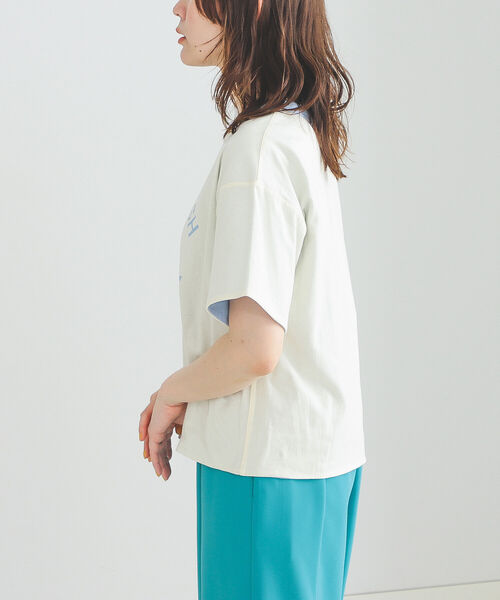 BEAMS HEART（ビームスハート）の「BEAMS HEART / リバーシブル プリントTシャツ（Tシャツ/カットソー・レディース・ネイビー/カーキ/ホワイト系その他5・FREE）」の12枚目の写真