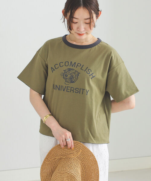 BEAMS HEART（ビームスハート）の「BEAMS HEART / リバーシブル プリントTシャツ（Tシャツ/カットソー・レディース・ネイビー/カーキ/ホワイト系その他5・FREE）」の15枚目の写真