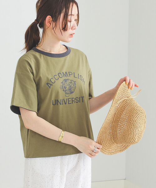 BEAMS HEART（ビームスハート）の「BEAMS HEART / リバーシブル プリントTシャツ（Tシャツ/カットソー・レディース・ネイビー/カーキ/ホワイト系その他5・FREE）」の16枚目の写真