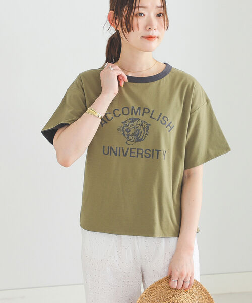 BEAMS HEART（ビームスハート）の「BEAMS HEART / リバーシブル プリントTシャツ（Tシャツ/カットソー・レディース・ネイビー/カーキ/ホワイト系その他5・FREE）」の17枚目の写真