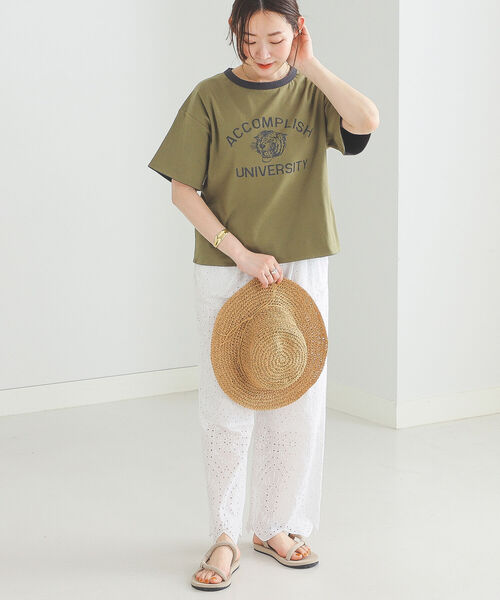 BEAMS HEART（ビームスハート）の「BEAMS HEART / リバーシブル プリントTシャツ（Tシャツ/カットソー・レディース・ネイビー/カーキ/ホワイト系その他5・FREE）」の19枚目の写真