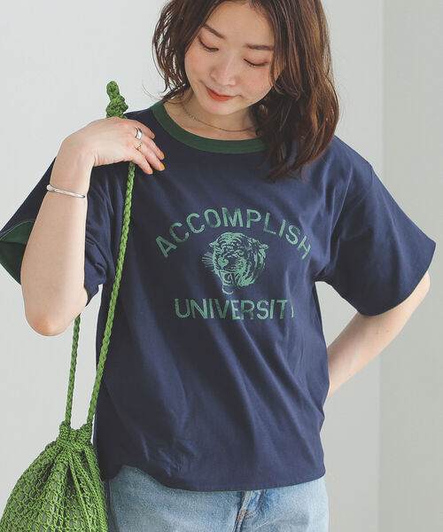 BEAMS HEART（ビームスハート）の「BEAMS HEART / リバーシブル プリントTシャツ（Tシャツ/カットソー・レディース・ネイビー/カーキ/ホワイト系その他5・FREE）」の21枚目の写真