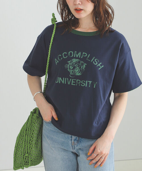 BEAMS HEART（ビームスハート）の「BEAMS HEART / リバーシブル プリントTシャツ（Tシャツ/カットソー・レディース・ネイビー/カーキ/ホワイト系その他5・FREE）」の22枚目の写真