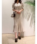 SNIDEL(スナイデル)の「フリルコンビニットワンピース(ワンピース SNIDEL(スナイデル)の「フリルコンビニットワンピース(ワンピース
