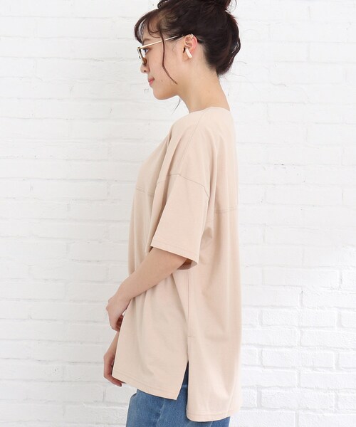 Cutie Blonde（キューティーブロンド）の「◆【S-L】フットボールTシャツ（Tシャツ/カットソー・レディース・ブラック/黄緑系/ライトベージュ/オレンジ・01/02/03）」の14枚目の写真