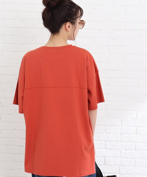 Cutie Blonde（キューティーブロンド）の「◆【S-L】フットボールTシャツ（Tシャツ/カットソー・レディース・ブラック/黄緑系/ライトベージュ/オレンジ・01/02/03）」の20枚目の写真