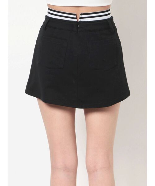 GYDA（ジェイダ）の「ボーダーバンテージスウエット スカートライクショートパンツ（スカート・レディース・グレー/ブラック・MEDIUM/SMALL）」の19枚目の写真