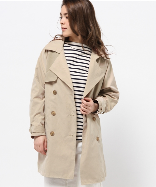 mystic（ミスティック）の「配色トレンチ（トレンチコート・レディース・ベージュ/キャメル/ネイビー・ﾌﾘ-）」の13枚目の写真