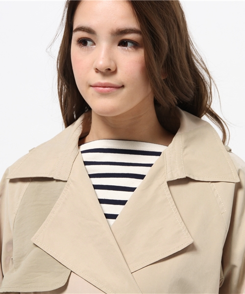 mystic（ミスティック）の「配色トレンチ（トレンチコート・レディース・ベージュ/キャメル/ネイビー・ﾌﾘ-）」の14枚目の写真